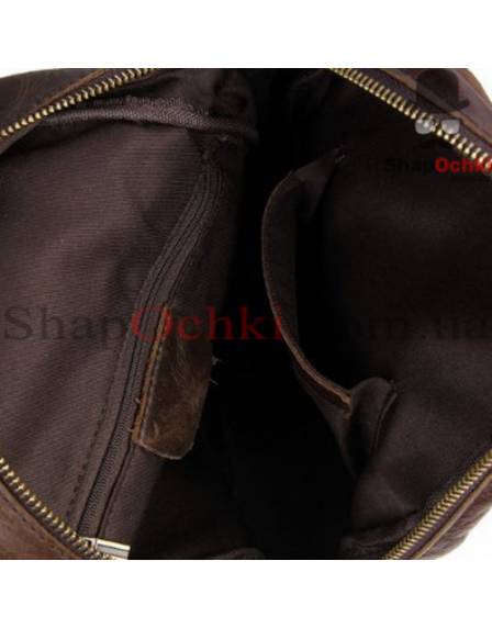 Сумка мужская Tiding Bag 2467C, кожа, кофейная