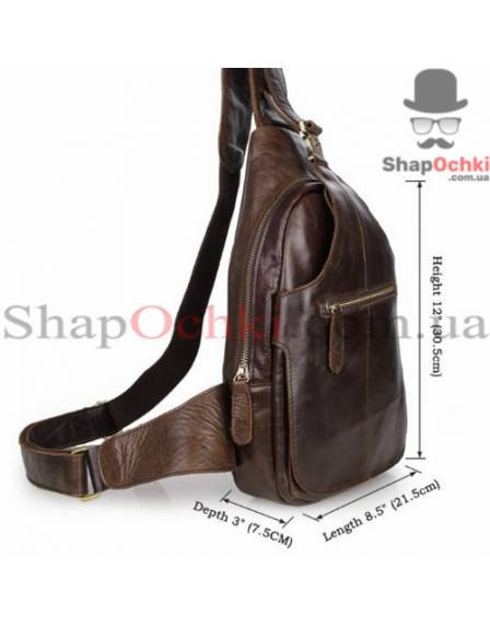 Сумка мужская Tiding Bag 2467C, кожа, кофейная