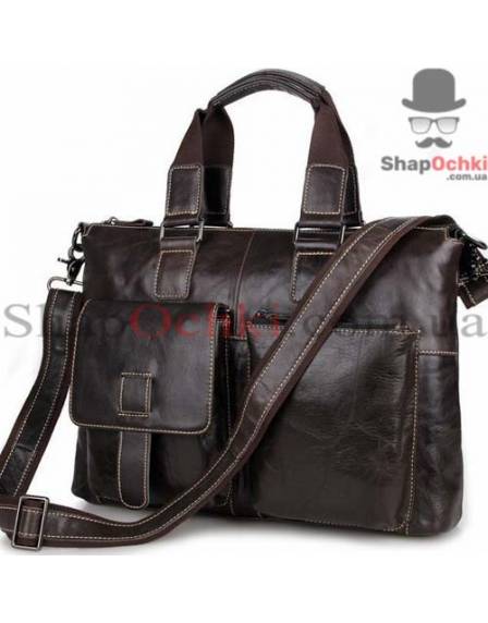 Сумка чоловіча Tiding Bag 7264J, шкіра, сіро-коричнева