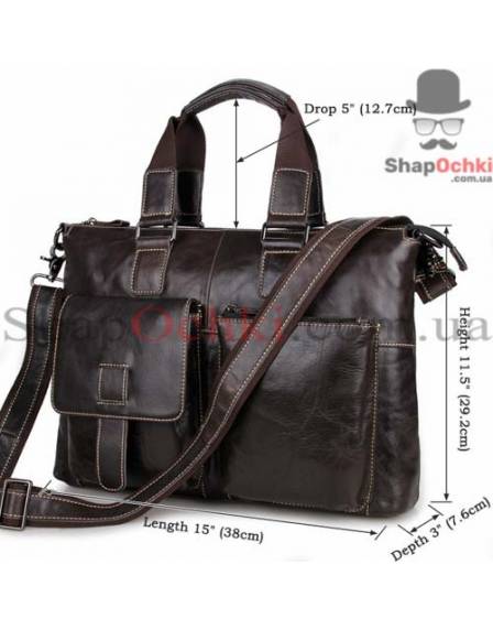 Сумка чоловіча Tiding Bag 7264J, шкіра, сіро-коричнева