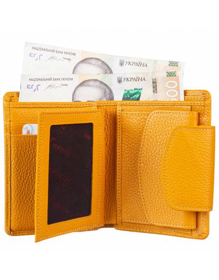 Кошелек женский кожаный Desisan 086-754 горчица