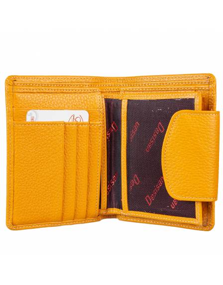 Кошелек женский кожаный Desisan 086-754 горчица