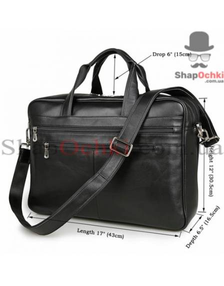 Сумка чоловіча Jasper&Maine 7319A, шкіра, чорна