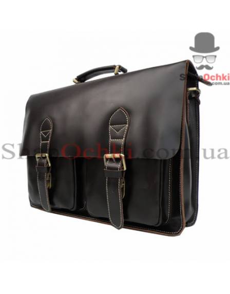 Портфель чоловічий Tiding Bag 7105C, шкіра, темно-коричневий