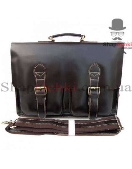 Портфель чоловічий Tiding Bag 7105C, шкіра, темно-коричневий