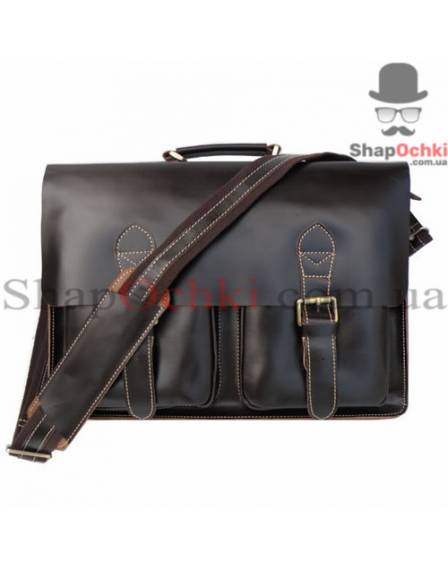 Портфель чоловічий Tiding Bag 7105C, шкіра, темно-коричневий
