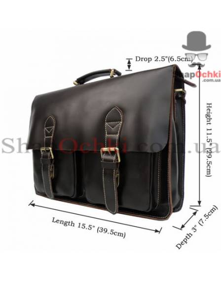 Портфель чоловічий Tiding Bag 7105C, шкіра, темно-коричневий