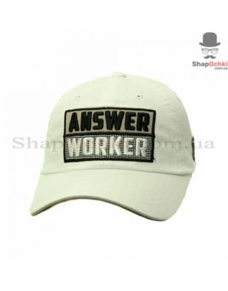 Бейсболка чоловіча Chunglim, Answer Worker, біла