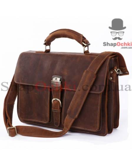 Портфель чоловічий Tiding Bag 7164R, шкіра, коричневий