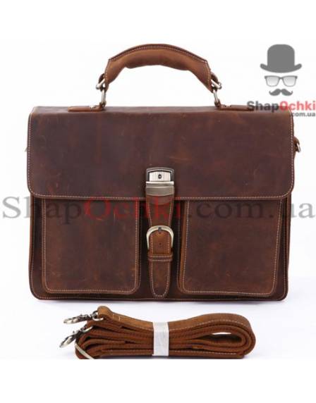 Портфель чоловічий Tiding Bag 7164R, шкіра, коричневий
