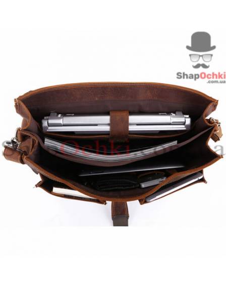 Портфель чоловічий Tiding Bag 7164R, шкіра, коричневий