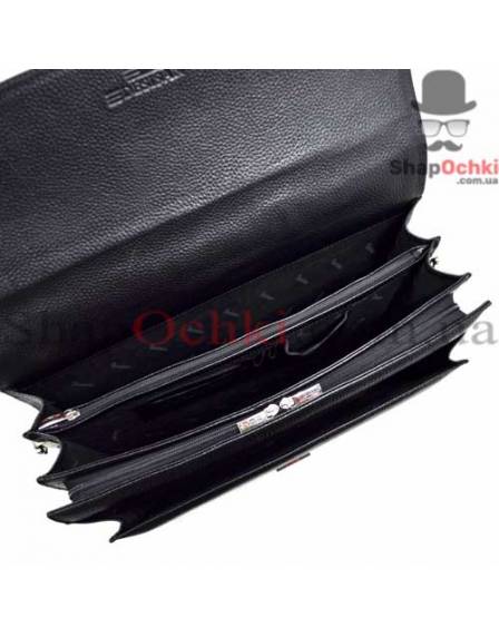 Портфель мужской Desisan, 217-011, кожа, черный