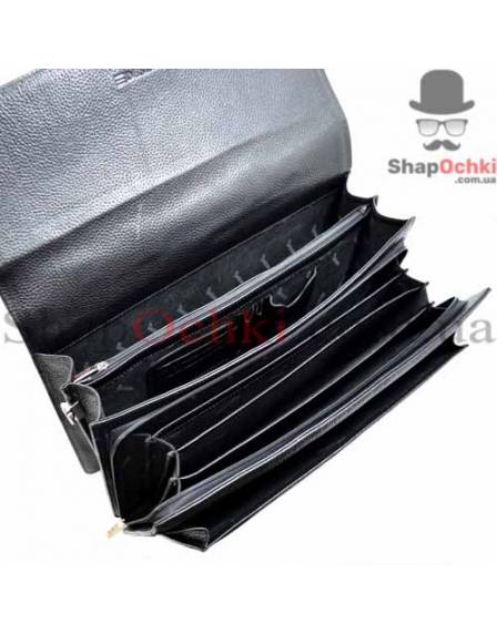 Портфель мужской Desisan, 217-011, кожа, черный