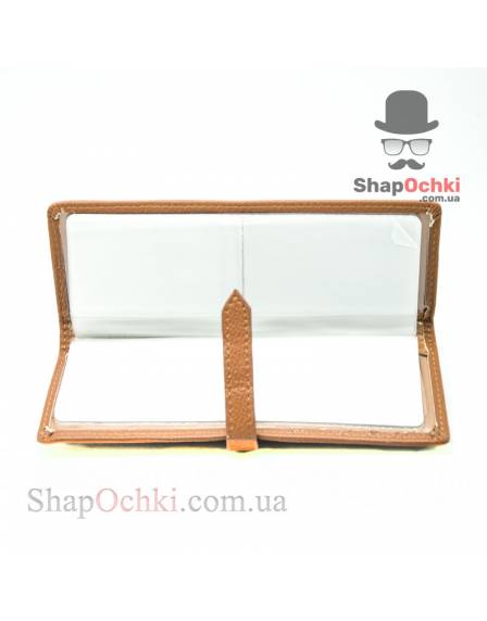 Візитниця жіноча Shaishi 2176-2, шкір/зам, світло-коричнева