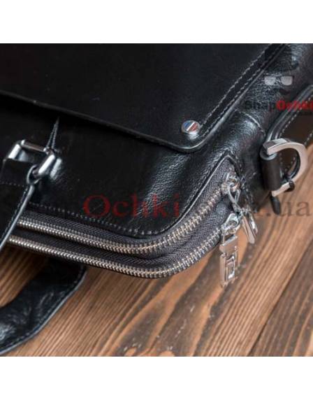 Сумка чоловіча Tiding Bag M5861-3A, шкіра, чорна
