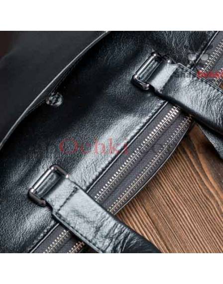 Сумка чоловіча Tiding Bag M5861-3A, шкіра, чорна
