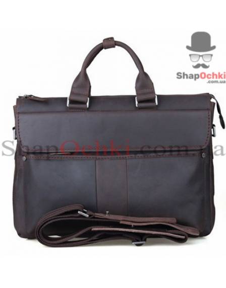 Сумка чоловіча Tiding Bag t1096, шкіра, темно-коричнева