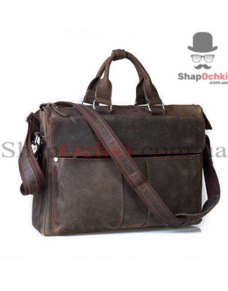Сумка чоловіча Tiding Bag t1096, шкіра, темно-коричнева