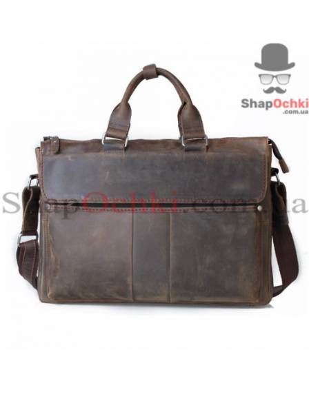 Сумка чоловіча Tiding Bag t1096, шкіра, темно-коричнева