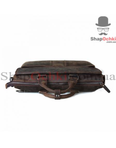 Сумка чоловіча Tiding Bag t1096, шкіра, темно-коричнева