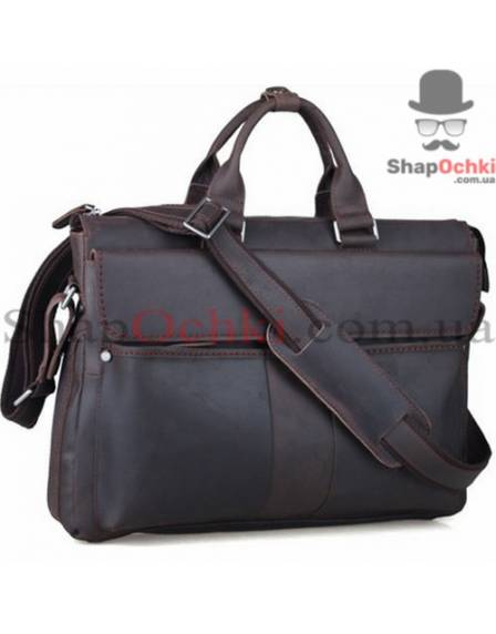 Сумка чоловіча Tiding Bag t1096, шкіра, темно-коричнева