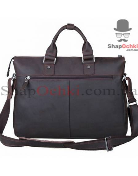 Сумка чоловіча Tiding Bag t1096, шкіра, темно-коричнева