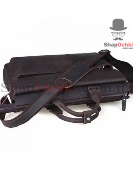 Сумка чоловіча Tiding Bag t1096, шкіра, темно-коричнева