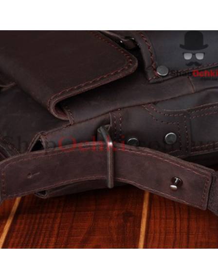 Сумка чоловіча Tiding Bag t1096, шкіра, темно-коричнева