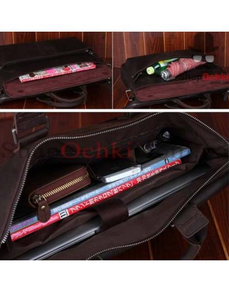 Сумка чоловіча Tiding Bag t1096, шкіра, темно-коричнева