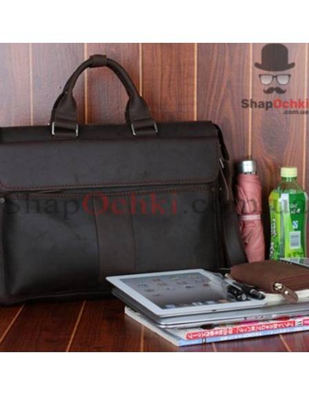 Сумка чоловіча Tiding Bag t1096, шкіра, темно-коричнева