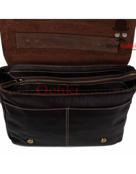 Сумка мессенджер мужская Tiding Bag 7108Q, кожа, шоколад