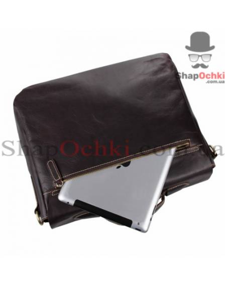 Сумка мессенджер мужская Tiding Bag 7108Q, кожа, шоколад
