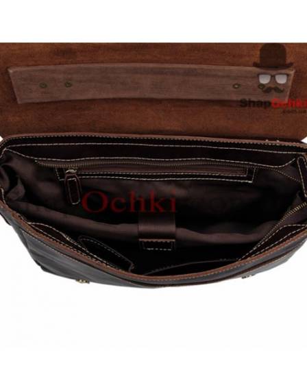 Сумка мессенджер мужская Tiding Bag 7108Q, кожа, шоколад
