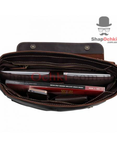 Сумка мессенджер мужская Tiding Bag 7108Q, кожа, шоколад