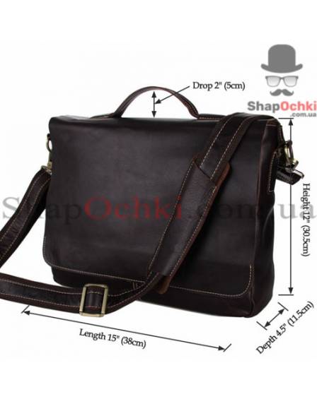 Сумка мессенджер мужская Tiding Bag 7108Q, кожа, шоколад