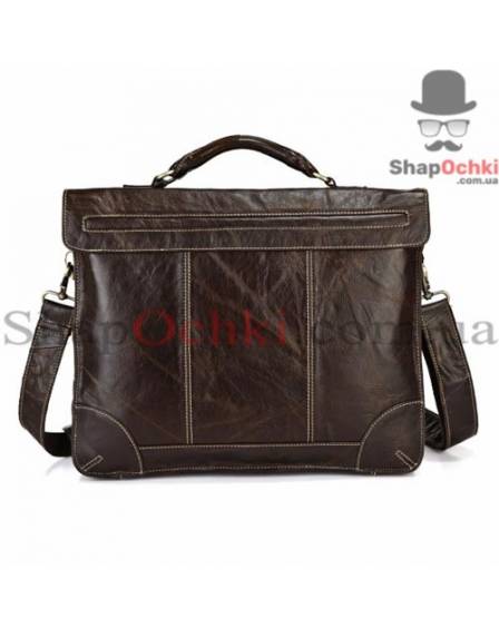Портфель чоловічий Tiding Bag 7091Q, шкіра, темно-коричневий