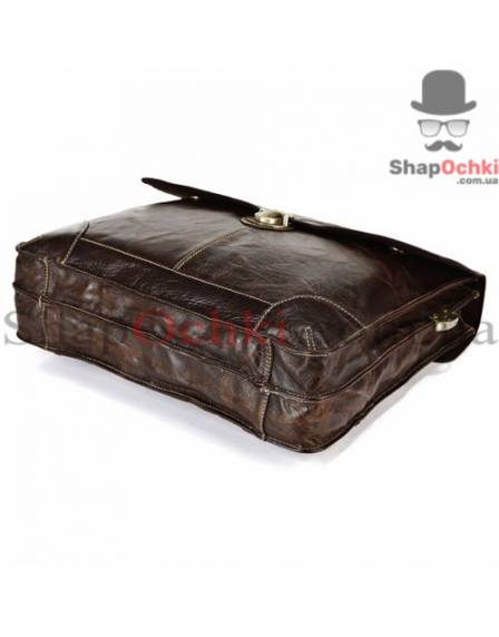 Портфель чоловічий Tiding Bag 7091Q, шкіра, темно-коричневий