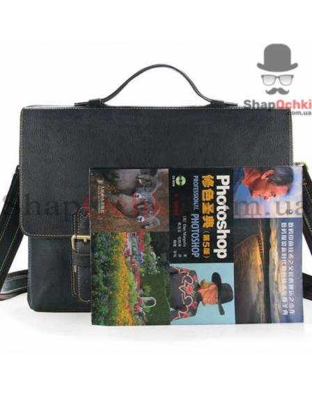 Портфель чоловічий Tiding Bag 7090A, шкіра, чорний