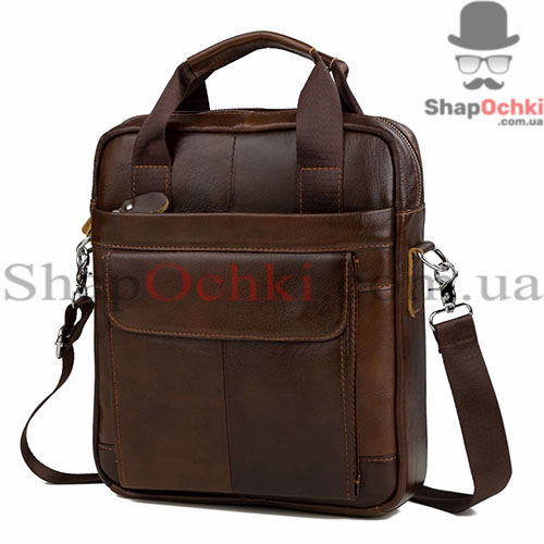 Сумка мессенджер мужская Tiding Bag M38-8861C,  кожа,  коричневая