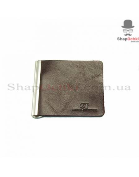 Зажим для денег ST lеather, кожа, бордовый