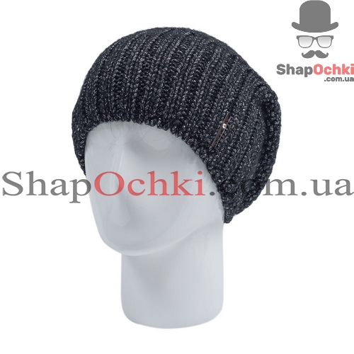 Шапка женская Leks,  Сияние,  цвет черный+серебро
