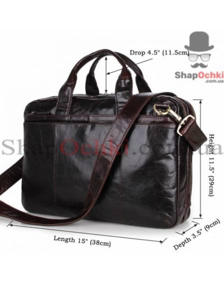 Сумка мужская Tiding Bag 7092-3C, кожа, коричневая