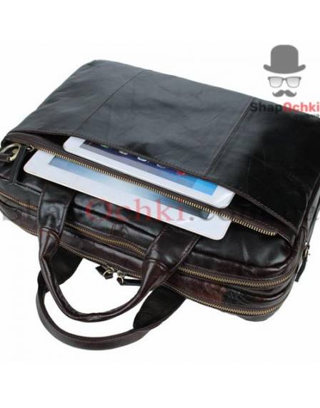 Сумка мужская Tiding Bag 7092-3C, кожа, коричневая