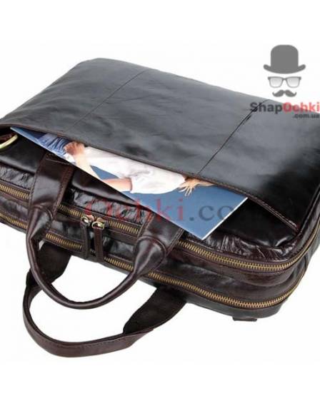 Сумка мужская Tiding Bag 7092-3C, кожа, коричневая