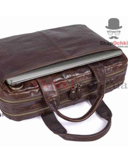 Сумка мужская Tiding Bag 7092-3C, кожа, коричневая