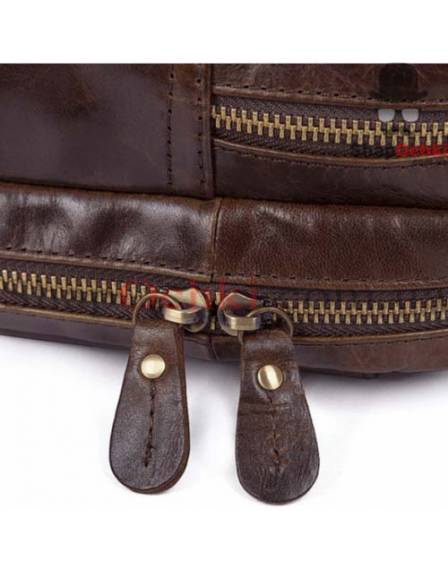 Сумка мужская Tiding Bag 7092-3C, кожа, коричневая