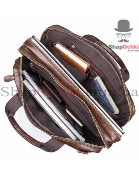 Сумка мужская Tiding Bag 7092-3C, кожа, коричневая