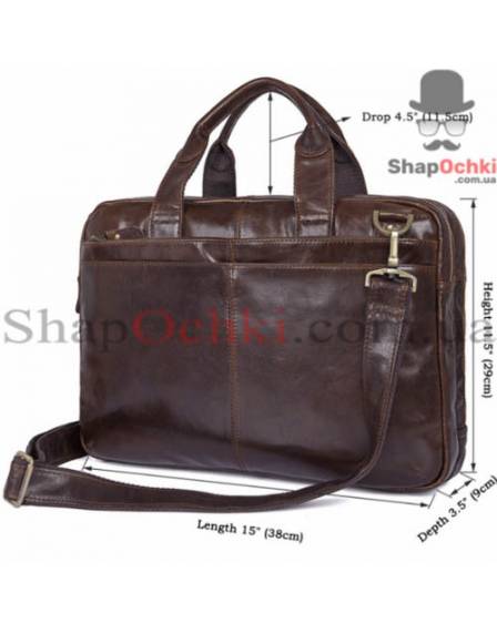 Сумка мужская Tiding Bag 7092-3C, кожа, коричневая