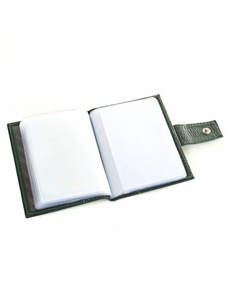 Візитниця шкіряна CANPEL 050-299 зелений флотар