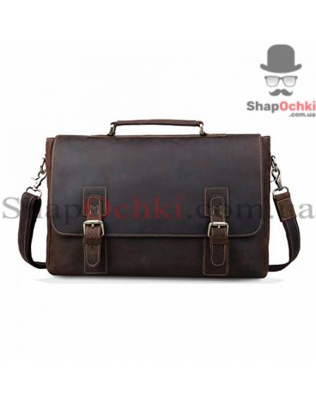 Портфель чоловічий Tiding Bag t8069-1, кожа, темно-коричневий